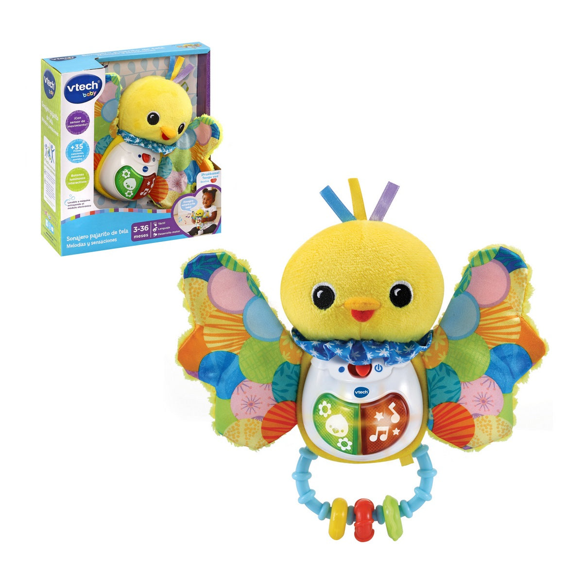 Sonajero Pajarito De Tela Melodias Y Sensaciones Vtech Categoría: Sonajeros - mordedores y más Tipo producto: Sonajeros